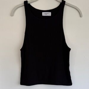 Carly Jean Los Angeles Black Ribbed Tank